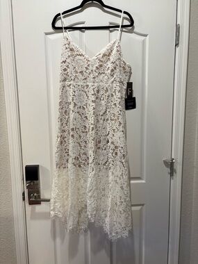 New with tags! Lulu's Ivory Lace Midi Slip Dress size XL